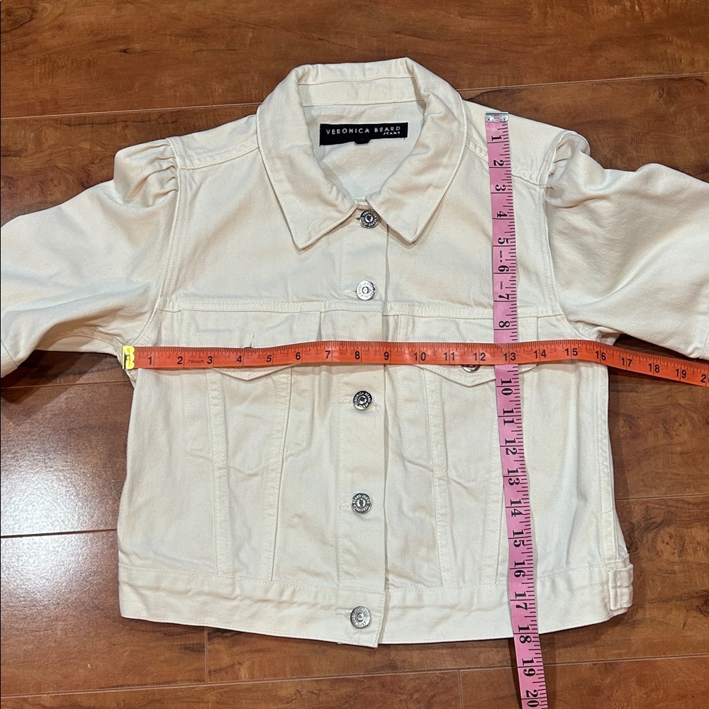 Veronica Beard Raina Short Sleeve Denim Jacket - Picture 13 of 14